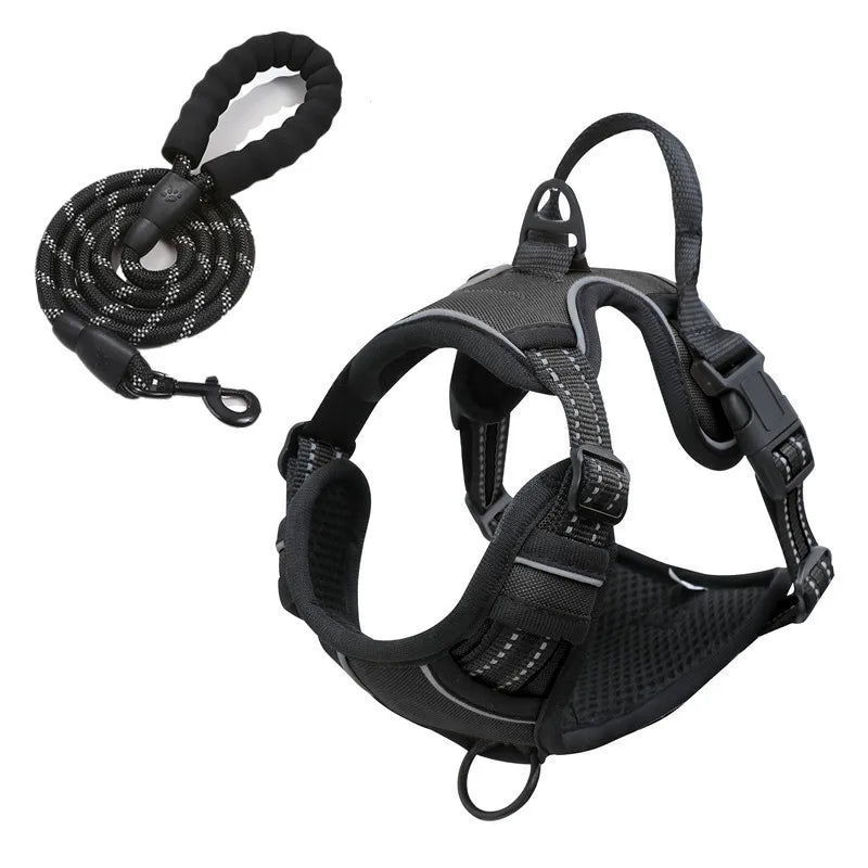 MudPaws No-Pull Dog Harness - Black