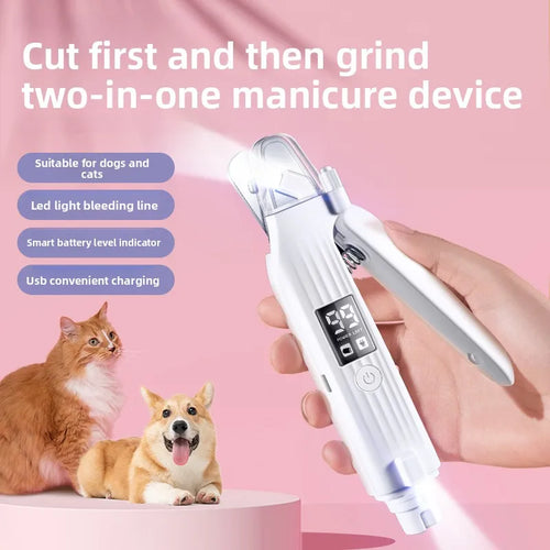 MudPaws Nail Grinder in use