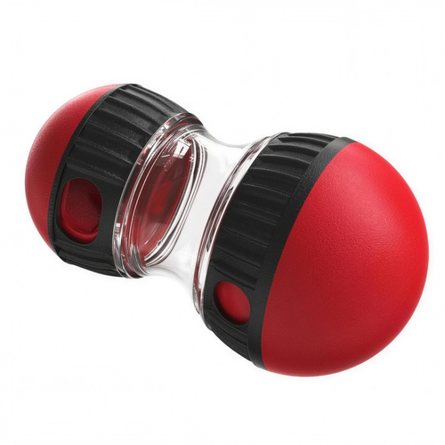 MudPaws Interactive Treat Dispenser Ball - Red & Black
