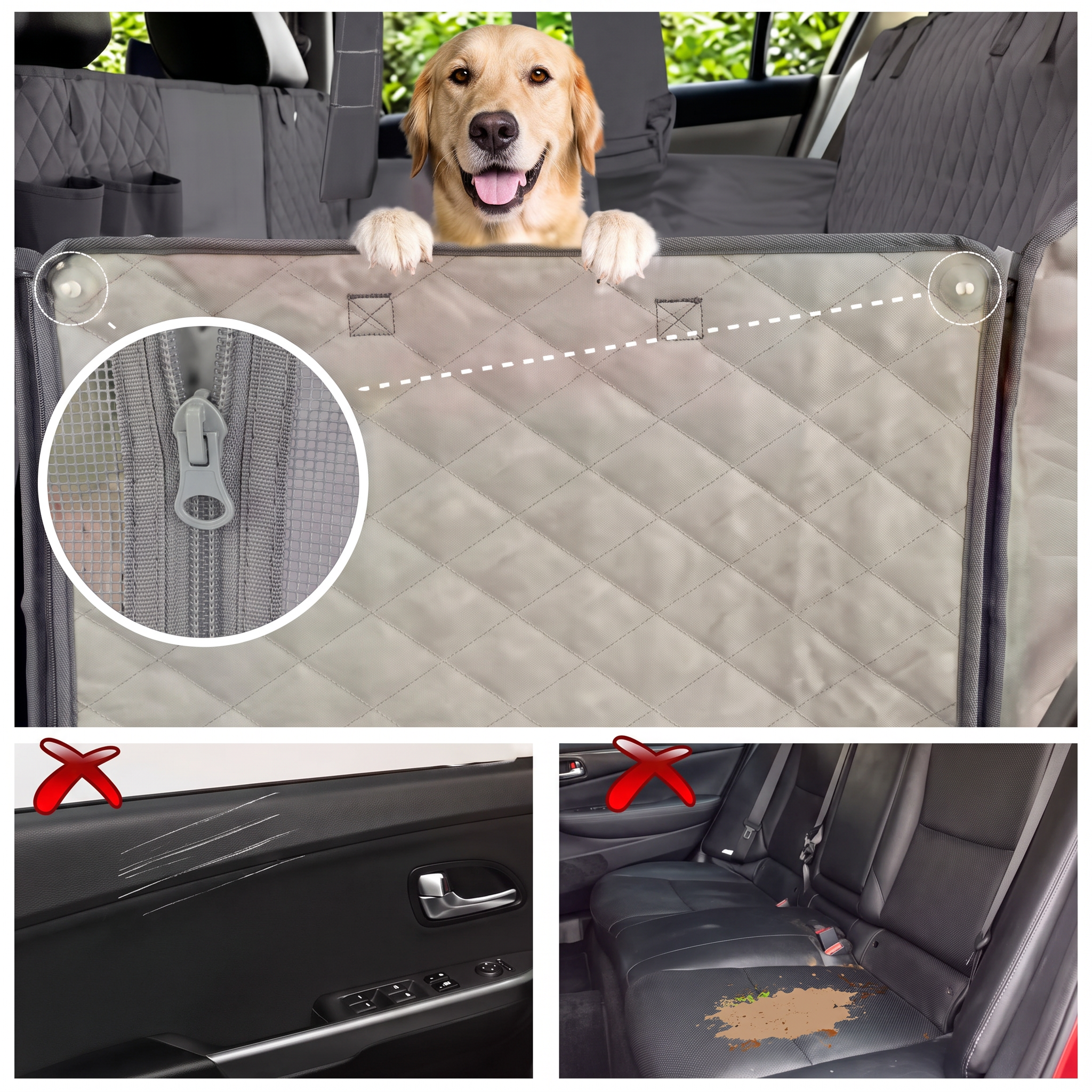 MudPaws™ Waterproof Dog Car Seat Cover